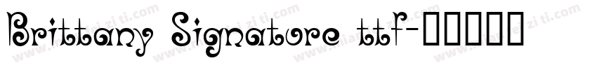 Brittany Signature ttf字体转换